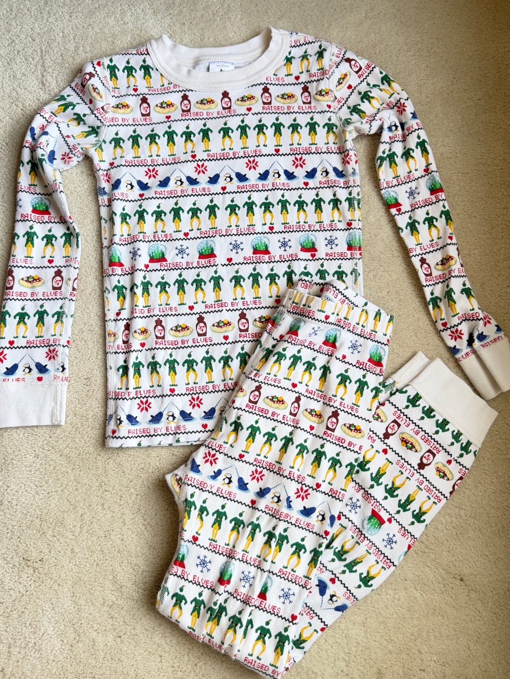 Hanna Andersson Buddy the ELF Christmas Pajama Set Size 8